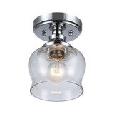 Daphne 1 Light Semi Flush Mount 7.63 Inch Tall and 6 Inch Wide by Golden - 3610-SF