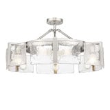 Aenon 6 Light Semi Flush Mount 8.75 Inch Tall and 27.75 Inch Wide by Golden - 3164-6SF