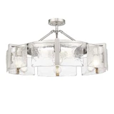 Aenon 6 Light Semi Flush Mount 8.75 Inch Tall and 27.75 Inch Wide by Golden - 3164-6SF