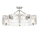 Aenon 6 Light Semi Flush Mount 8.75 Inch Tall and 27.75 Inch Wide by Golden - 3164-6SF