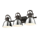 Duncan 3 Light Vanity Light 24.5 Inch Wide by Golden - 3602-BA3