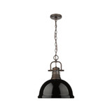 Duncan 1 Light Medium Chain Pendant 16.88 Inch Tall by Golden - 3602-L