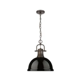 Duncan 1 Light Medium Chain Pendant 16.88 Inch Tall by Golden - 3602-L