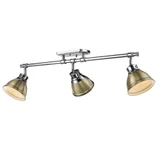 Duncan 3 Light Semi Flush Mount 10.75 Inch Tall X 35.38 Inch Wide by Golden - 3602-3SF