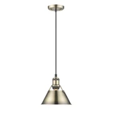 Orwell 1 Light Small Pendant 7.5 Inch Tall by Golden - 3306-S