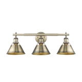Orwell 3 Light Vanity Light by Golden - 3306-BA3