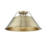 Orwell 3 Light 18.75 Inch Wide Flush Mount by Golden - 3306-3FM
