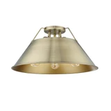 Orwell 3 Light 18.75 Inch Wide Flush Mount by Golden - 3306-3FM