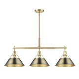 Orwell 3 Light Oversized Linear Pendant by Golden - 3306-LP