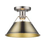 Orwell 1 Light 10 Inch Wide Semi Flush Mount by Golden - 3306-FM
