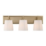 Brilia 3 Light Bath Vanity 8.63 Inch Tall and 24 Inch Wide by Golden - 5189-BA3-PLT