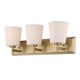 Brilia 3 Light Bath Vanity 8.63 Inch Tall and 24 Inch Wide by Golden - 5189-BA3-PLT