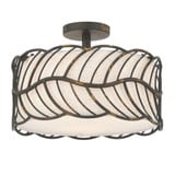 Simbolo 3 Light Semi Flush Mount 10.25 Inch Tall and 15 Inch Wide by Golden - 4501-3SF