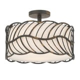 Simbolo 3 Light Semi Flush Mount 10.25 Inch Tall and 15 Inch Wide by Golden - 4501-3SF