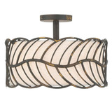 Simbolo 3 Light Semi Flush Mount 10.25 Inch Tall and 15 Inch Wide by Golden - 4501-3SF