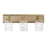 Brilia 3 Light Bath Vanity 9.25 Inch Tall and 24 Inch Wide by Golden - 5189-BA3-FLT
