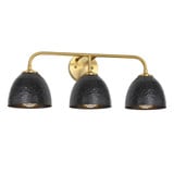 Shepard 3 Light Bath Vanity 9 Inch Tall and 24.63 Inch Wide by Golden - 6950-BA3