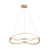 Spirale 43W 1 LED Chandelier 4.88 Inch Tall and 23.63 Inch Wide by Golden - 7916-24