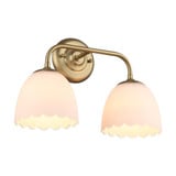 Dorinda 2 Light Bath Vanity 11 Inch Tall and 16.25 Inch Wide by Golden - 6954-BA2