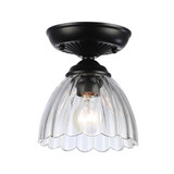 Audra 1 Light Semi Flush Mount 8 Inch Tall and 6.88 Inch Wide by Golden - 6952-SF7