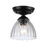 Audra 1 Light Semi Flush Mount 8 Inch Tall and 6.88 Inch Wide by Golden - 6952-SF7