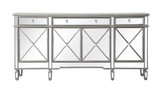 Contempo Mirrored Credenza 36 Inch Tall and 14 Inch Wide by Elegant Decor - MF6-2111