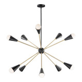 Lovell 10 Light Oversized Pendant by Maxim - 11268BKSBR