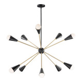 Lovell 10 Light Oversized Pendant by Maxim - 11268BKSBR
