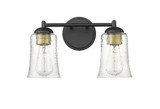 Abilene 2 Light Bath Vanity 9 Inch Tall and 15 Inch Wide by Millennium - 10102