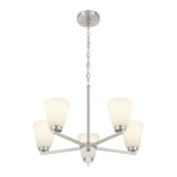 Strayhan 5 Light Chandelier 14.75 Inch Tall and 24 Inch Wide by Millennium - 64105-WG