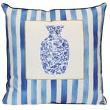 Porcelain Stripe Gallery Pillow 24 Inch Tall and 24 Inch Wide by Stylecraft - TDS10378