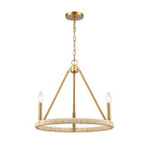 Abaca 3 Light Chandelier 18 Inch Tall and 20 Inch Wide by Atlas - CL11043