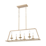 Ellisville 6 Light Linear Chandelier 12.5 Inch Tall X 34 Inch Wide by Atlas - CL11013