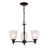 Jackson 3 Light Chandelier 13 Inch Tall and 20 Inch Wide by Atlas - CL11206