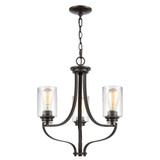 Market Square 3 Light Chandelier 20.25 Inch Tall and 19 Inch Wide by Atlas - CL11236