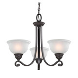 Hamilton 3 Light Chandelier 21 Inch Tall and 25 Inch Wide by Atlas - CL11195