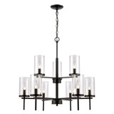 Oakland 9 Light Chandelier 28 Inch Tall and 28.5 Inch Wide by Atlas - CL11279