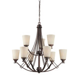 Wright 9 Light Chandelier 33 Inch Tall and 33 Inch Wide by Atlas - CL11404