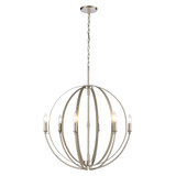Rotunde 6 Light Chandelier 33 Inch Tall and 26 Inch Wide by Atlas - CL11318