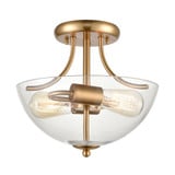 Astoria 2 Light Semi Flush Mount 11.5 Inch Tall and 15 Inch Wide by Atlas - CL11859