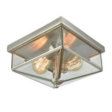 Lankford 2 Light Outdoor Flush Mount 7 Inch Tall and 10 Inch Wide by Atlas - OL11008