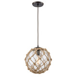 Coastal Inlet 1 Light Mini Pendant 11 Inch Tall and 11 Inch Wide by Atlas - CL12147