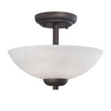 Tia 2 Light Semi Flush Mount 11.5 Inch Tall and 11.75 Inch Wide by Atlas - CL11917