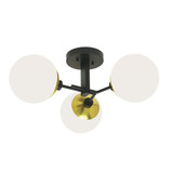Triple Play 3 Light Semi Flush Mount 9.5 Inch and 24.38 Inch Wide by Atlas - CL11920