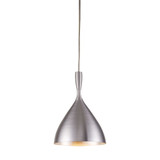Spun Aluminum 1 Light Mini Pendant 10 Inch Tall and 7 Inch Wide by Atlas - CL11681