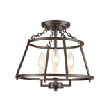 Joanie 3 Light Semi Flush Mount 11.75 Inch Tall and 13 Inch Wide by Atlas - CL11895