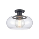 Clement 1 Light Semi Flush Mount 8.75 Inch Tall and 13 Inch Wide by Atlas - CL11876