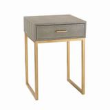 Shagreen Accent Stool 24 Inch Tall and 16 Inch Wide by Atlas - TA11179