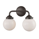Beckett 2 Light Bath Vanity 11 Inch Tall and 15 Inch Wide by Atlas - WL11203