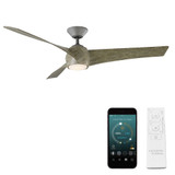 Beauchamp Brae 58 Inch  3 Blade Ceiling Fan with Light and Remote by BSH - 465-BEL-1033567
